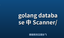 Featured image of post golang database 中 Scanner/ Valuer 接口学习