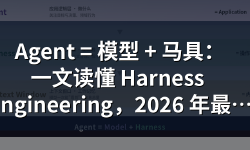 Featured image of post Agent = 模型 + 马具：一文读懂 Harness Engineering，2026 年最热的 AI 工程范式